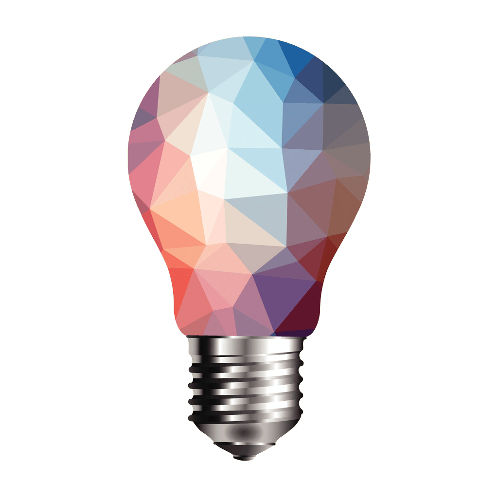 a colorful lighbulb